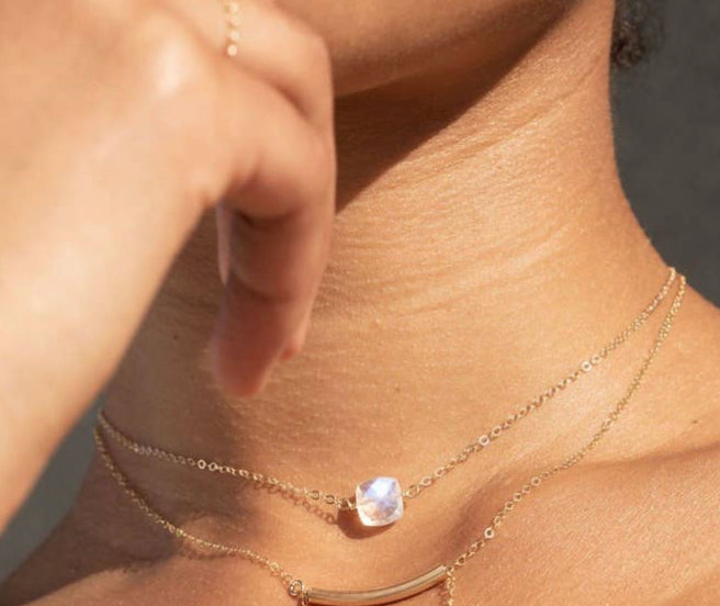 Maggie Moonstone Gold Filled Necklace