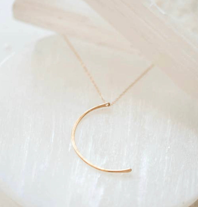 Greta Moon Gold Filled Necklace