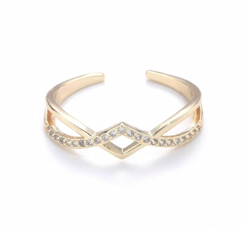 Kate CZ Gold Stacking Ring