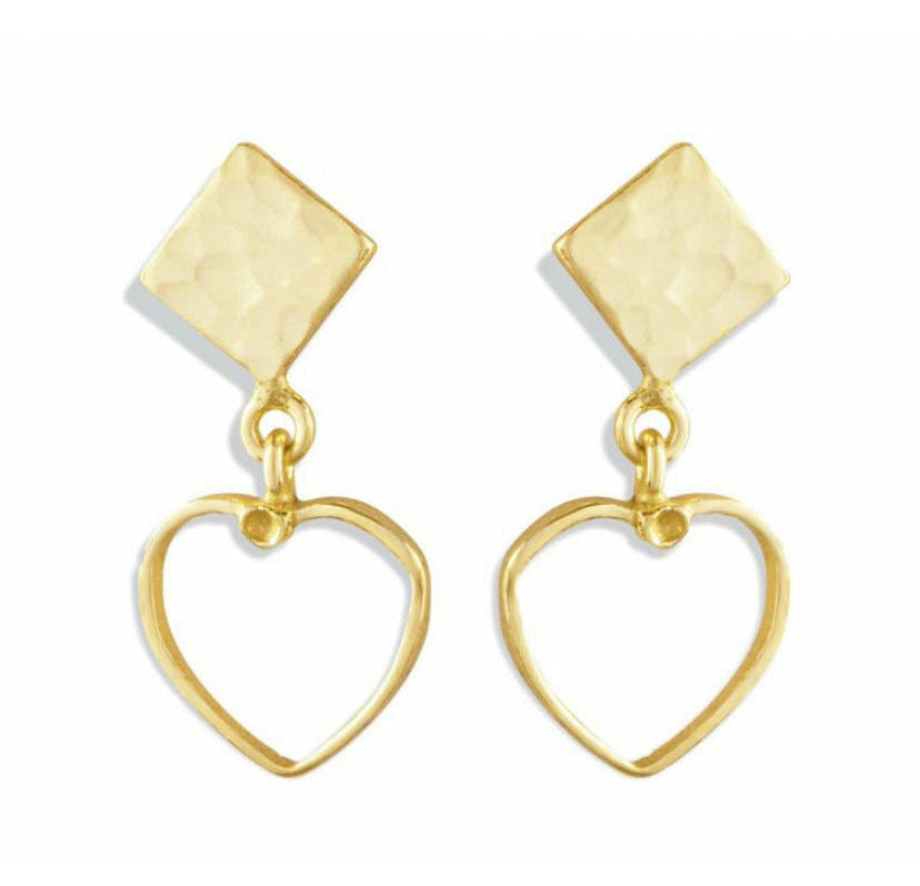 Claire Heart Drop Earrings