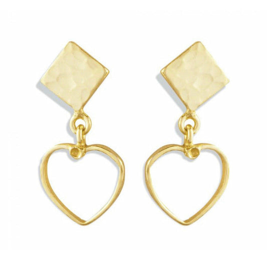 Claire Heart Drop Earrings